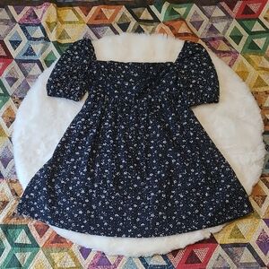 Maeve Anthropologie Lilianne Ditzy Floral Puff Sleeve Off Shoulder Mini Dress 8